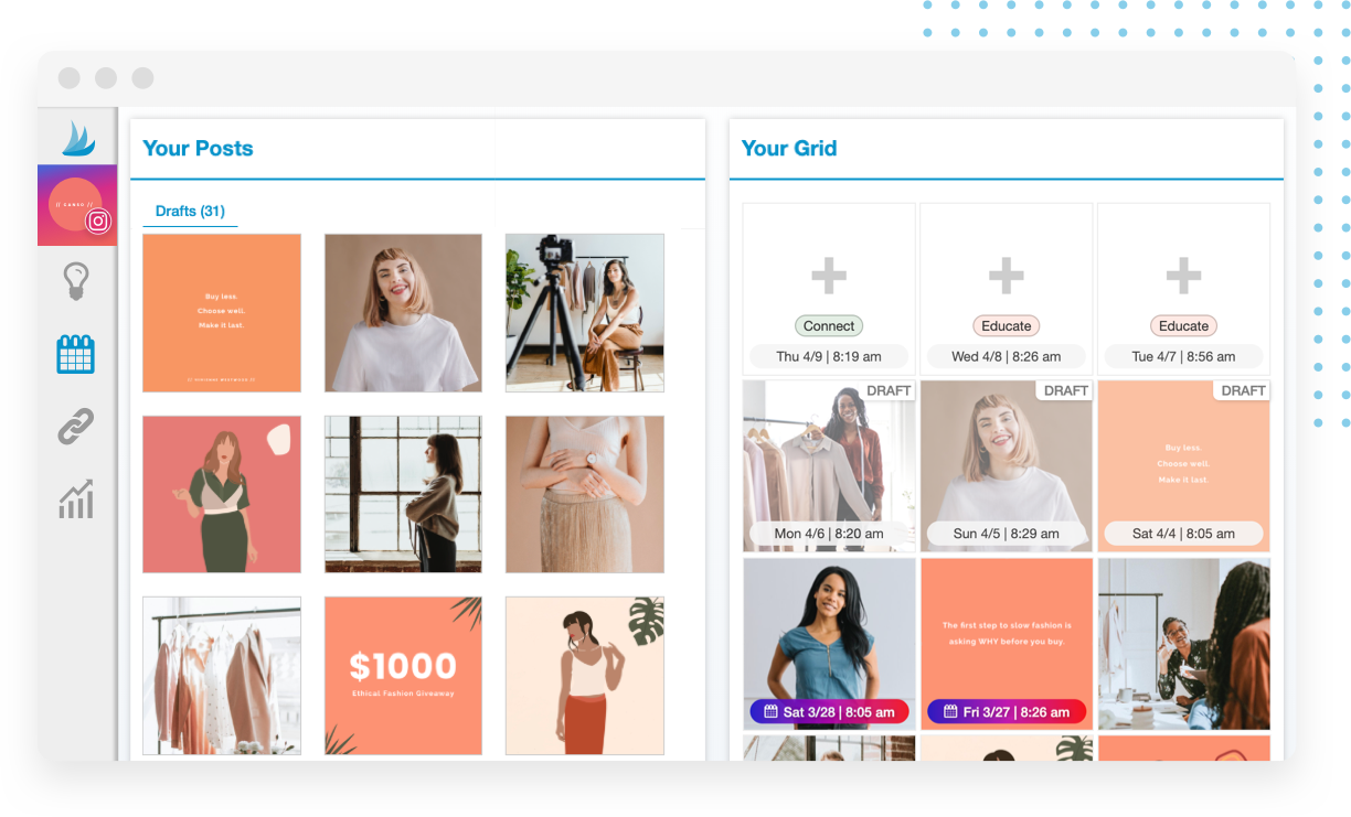 Visually plan and schedule your Instagram posts with the Tailwind Visual Planner