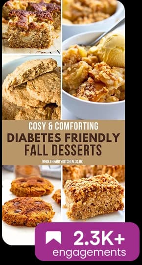 A Pin collage of fall desserts with a 2.3K+ engagements badge
