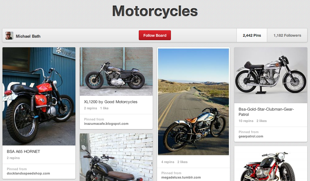 Motors are Manly. Motorcycles on Pinterest are Manly