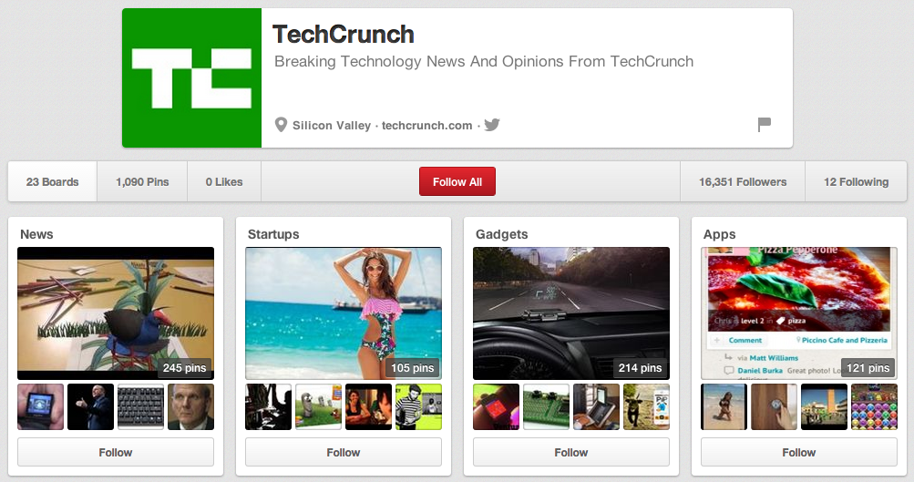 TechCrunch's Manly Pinterest Board Helps You and Your Business
