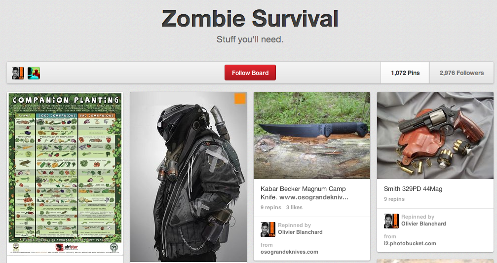 Learn to Survive Zombies With Manly Help From Pinterst