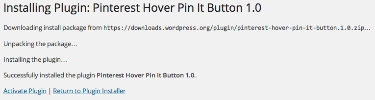 WordPress Pin It Button Install