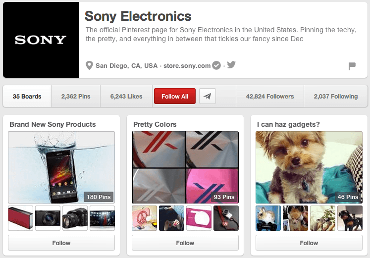 Sony Electronics on Pinterest