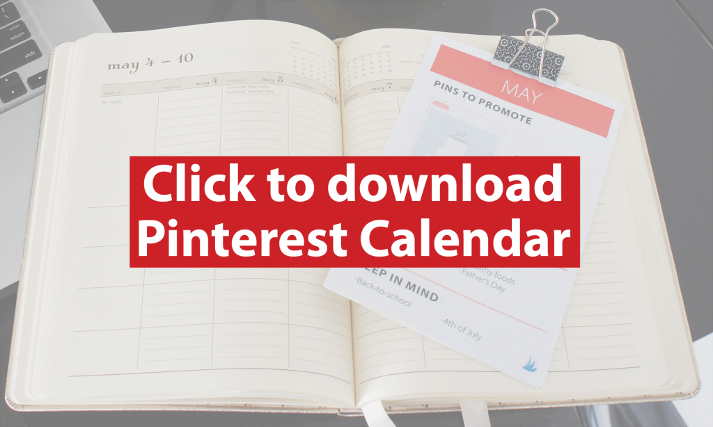 Click to Download Your Printable Pinterest Content Calendar