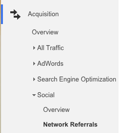 Google Analytics Network Referrals Report