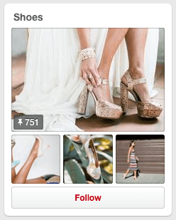 Wedding Chicks Shoes board is broad enough to be found in generic searches.