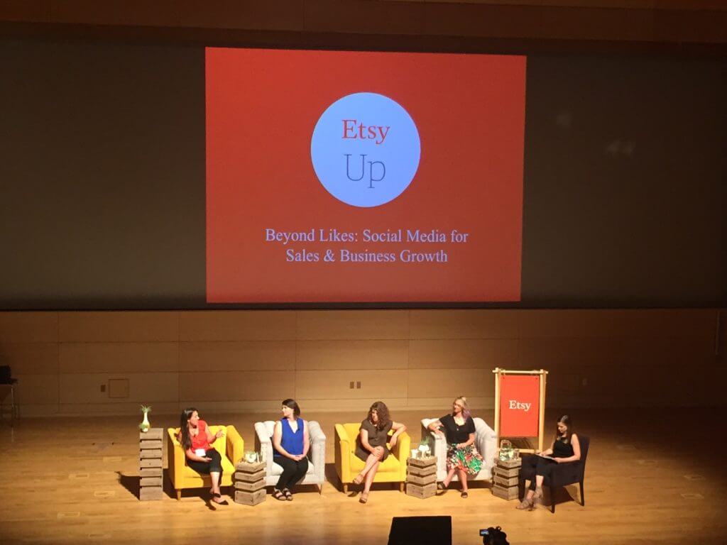 From left to right: Carolyn Caffelle, Erin Dollar, Jahje Ives, and Cassie Uhl at #EtsyUp 2016