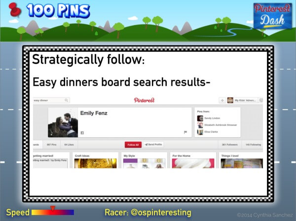 Choose accounts strategically to follow on Pinterest