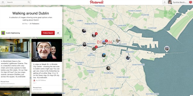 Dublin Sightseeing map board on Pinterest