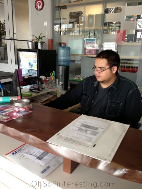 Eduardo Espinoza hard at work at Pinterest