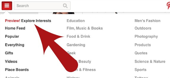 Explore interests on Pinterest
