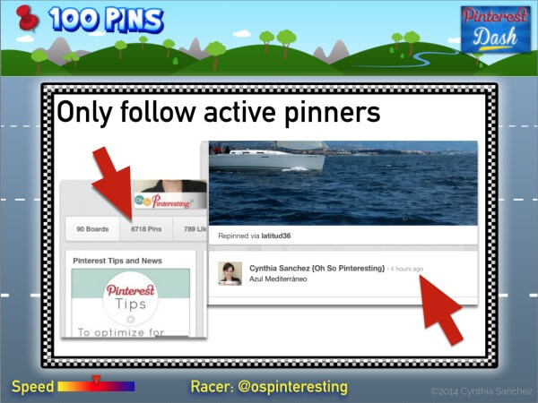 Follow active Pinners on Pinterest