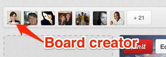 Find group board creator