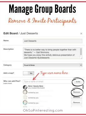 Manage Pinterest Group Boards
