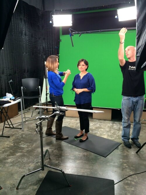 On set for Pinterest for business course