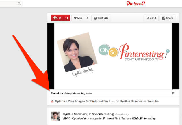 Pin videos from blog for added Pinterest SEO benefit