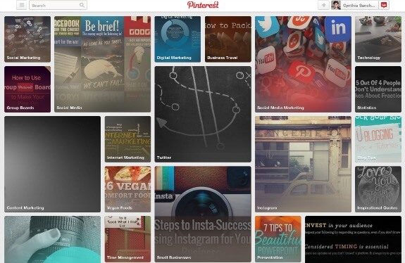 Pinterest interest tiles