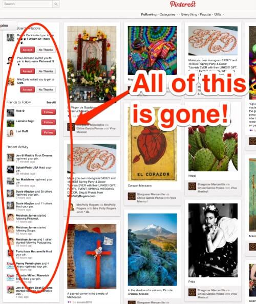 Pinterest news feed
