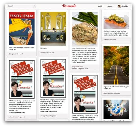Pinterest pins for a follower