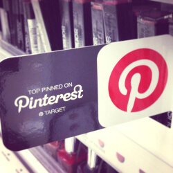 Pinterest tag in Target stores social media marketing in real life