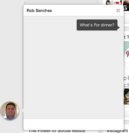 Private messaging on Pinterest without a pin