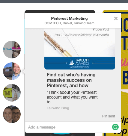 New: Group Board Messages on Pinterest