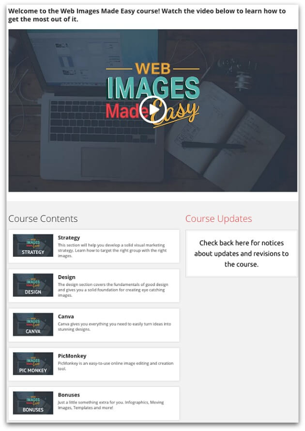Web Images Made Easy is simple to navigate