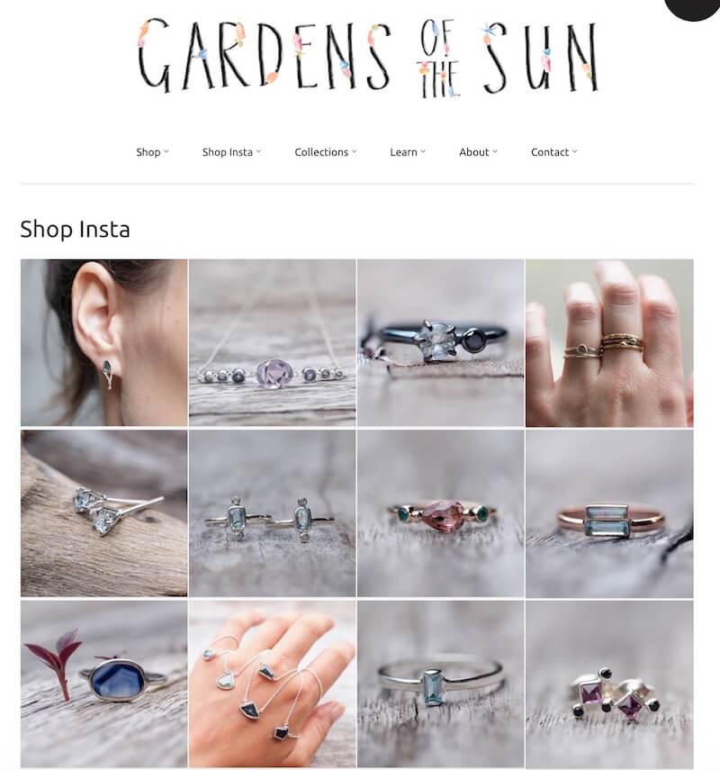 Gardens of the Sun Instagram Shopping Experience