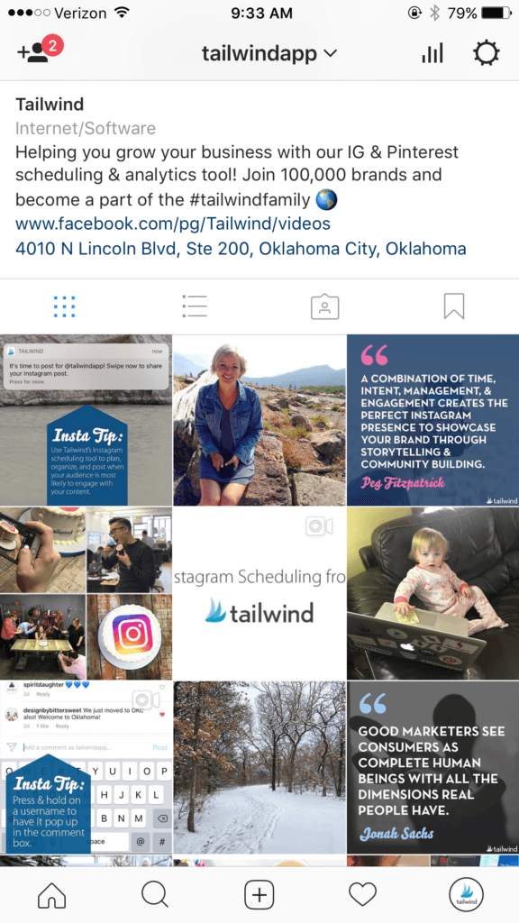 Tailwind's Instagram 9-Grid