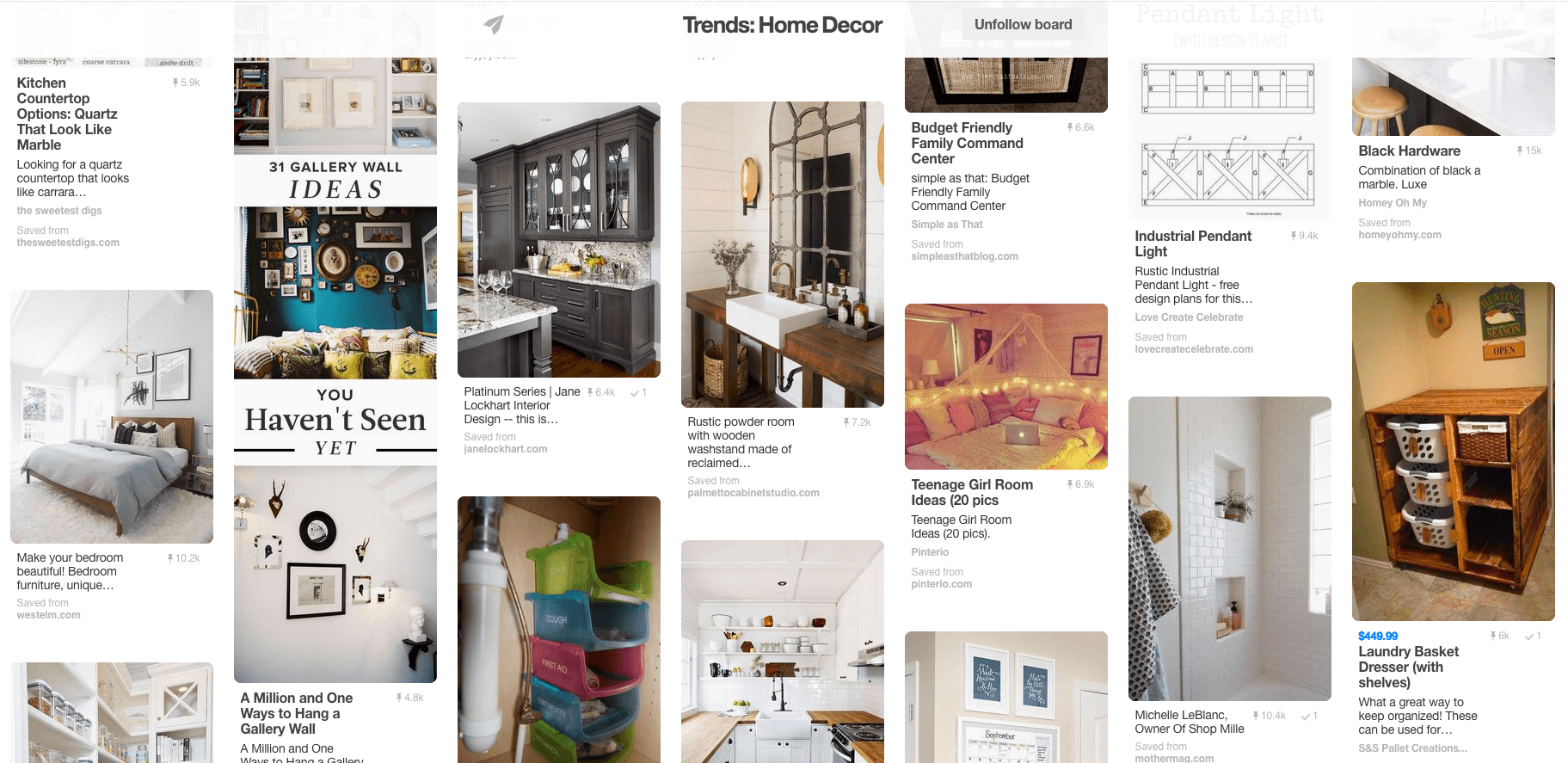 March Pinterest Trend in Home Decor