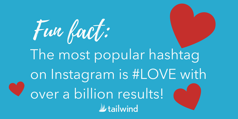 Love is the most popular hashtag on Instagram
