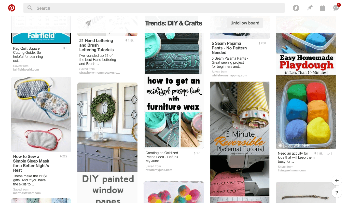 DIY & Crafts Trends on Pinterest in April