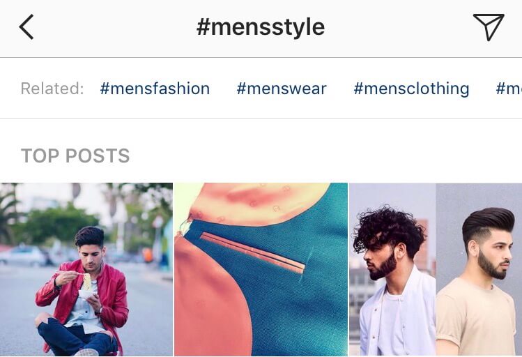 Related Hashtags in the Instagram App
