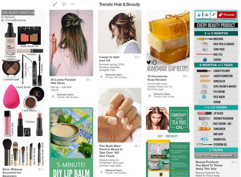 Hair and Beauty Pinterest Trends in July