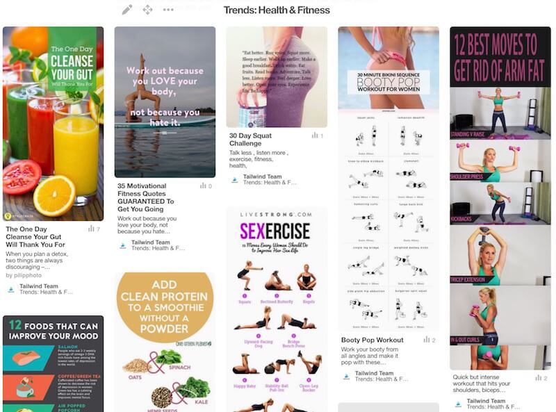 Health and Fitness Pinterest Trends in July