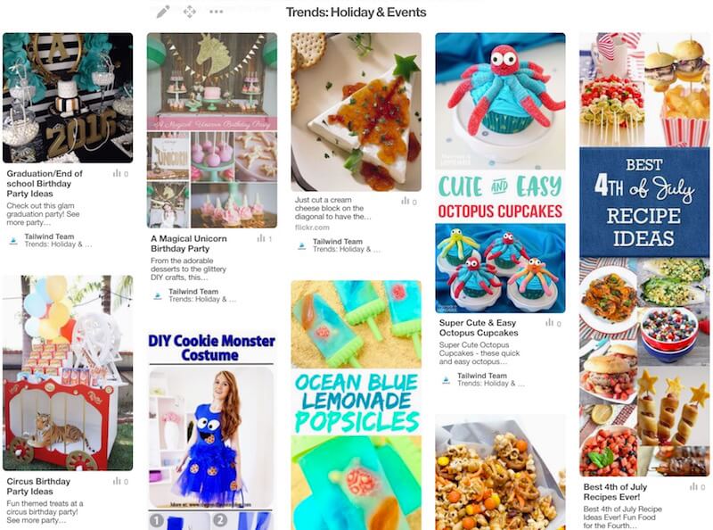 Holiday and Events Pinterest Trends in July