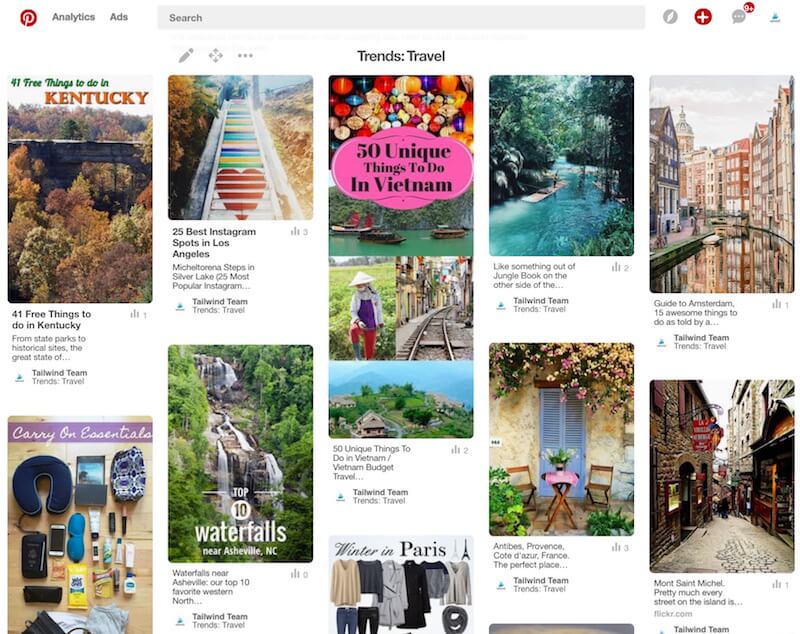 Travel Pinterest Trends in July