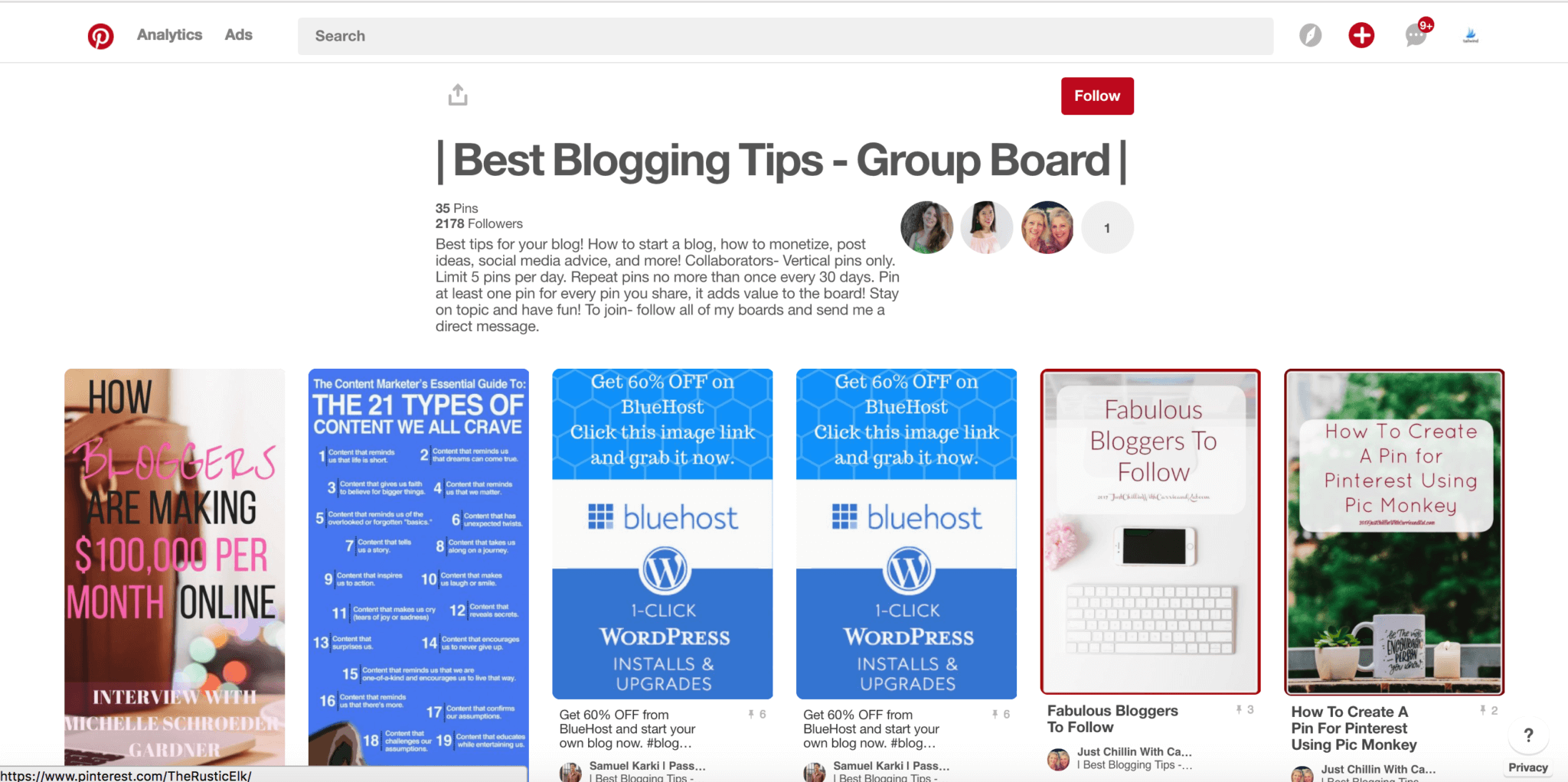 Pinterest Group Board Owner