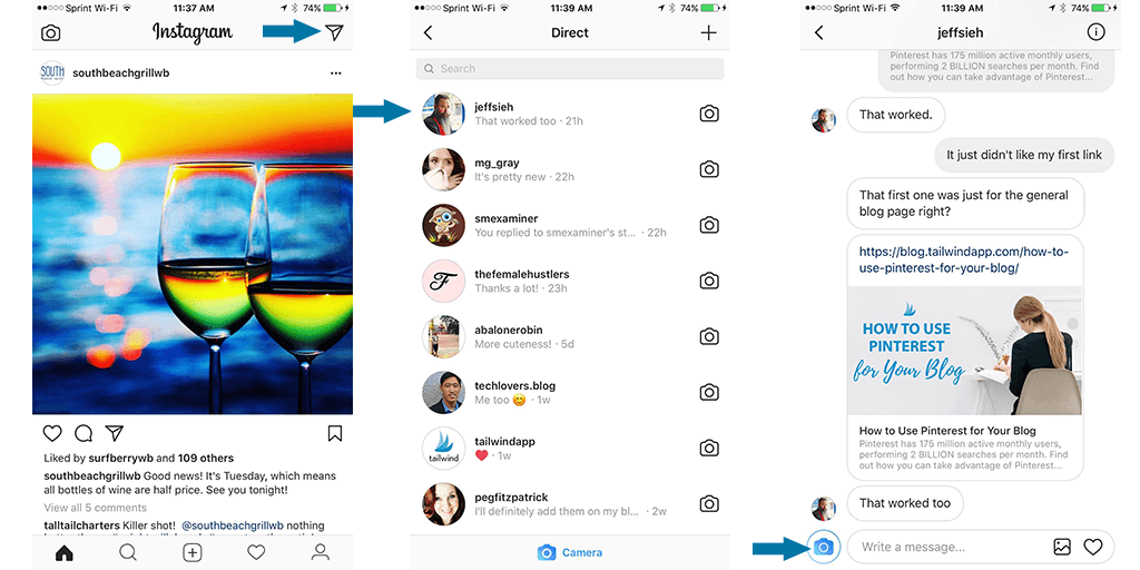 Instagram Direct Messages