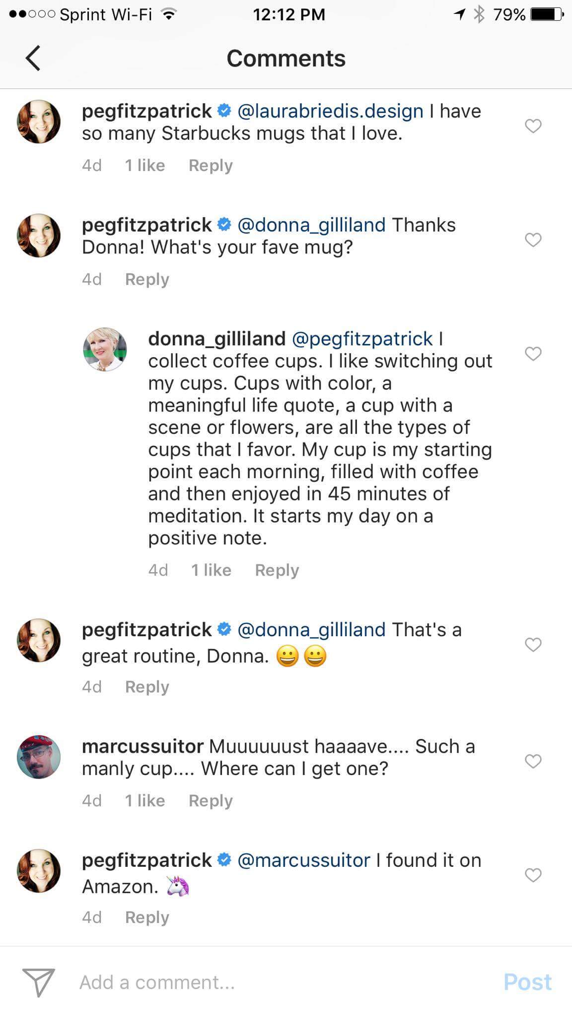 Instagram comment threads