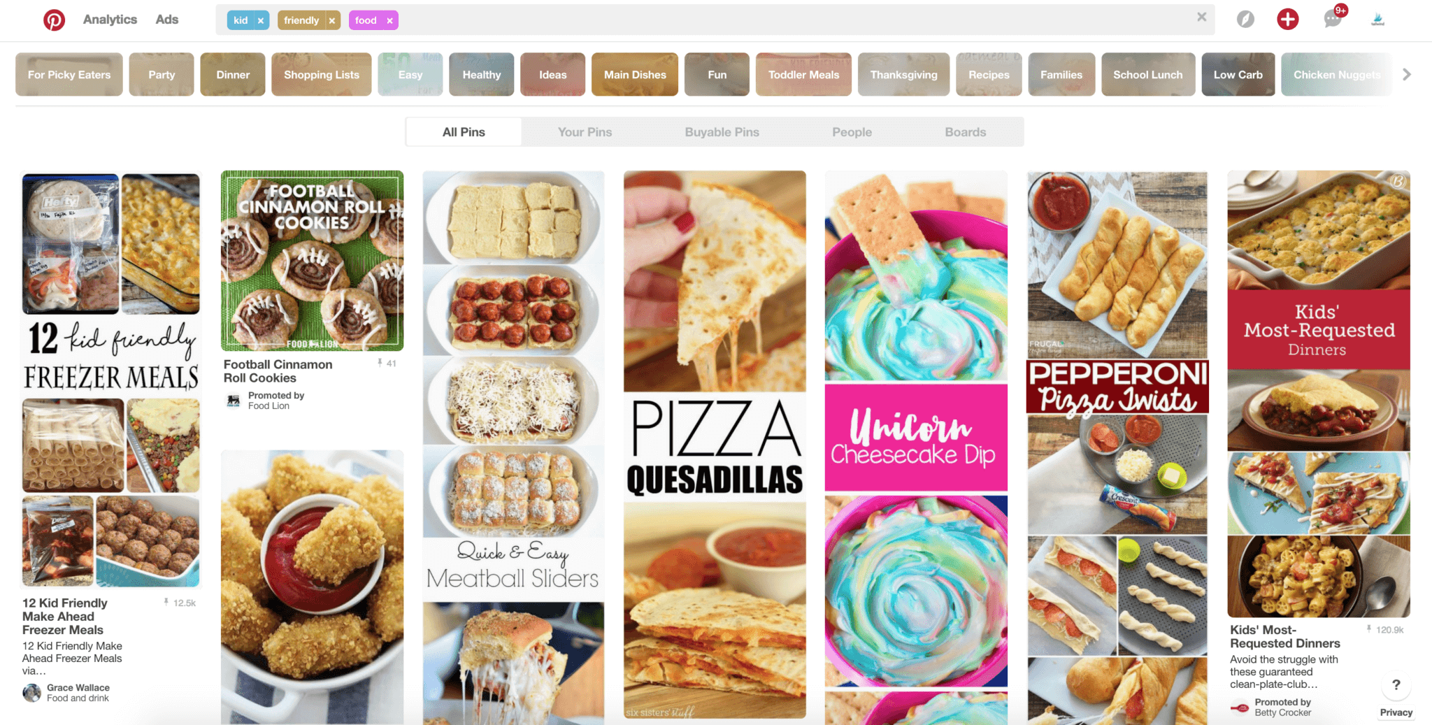 A Pinterest Search for Kid-friendly Food