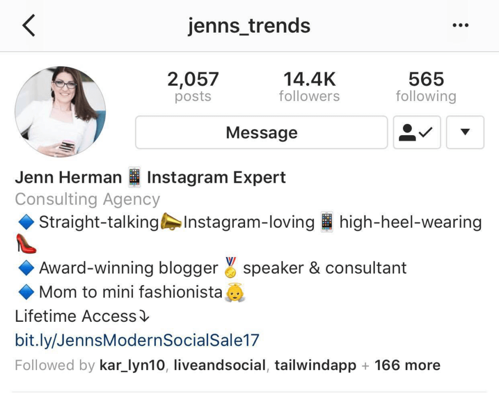 Jenn Herman Instagram Bio
