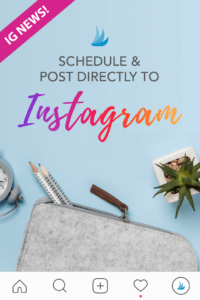 Clock, Pencils, and Plant Flatlay with Text New! Schedule & Post Directly to Instagram