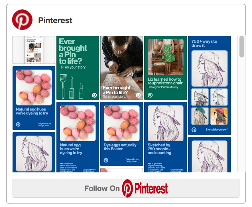 Pinterest Profile Widget