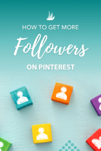 Image of colorful blocks with people icons with the text: How to Get More Followers on Pinterest