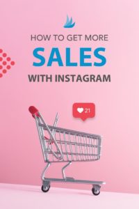 Image of shopping cart with the text: How to Get More Sale with Instagram