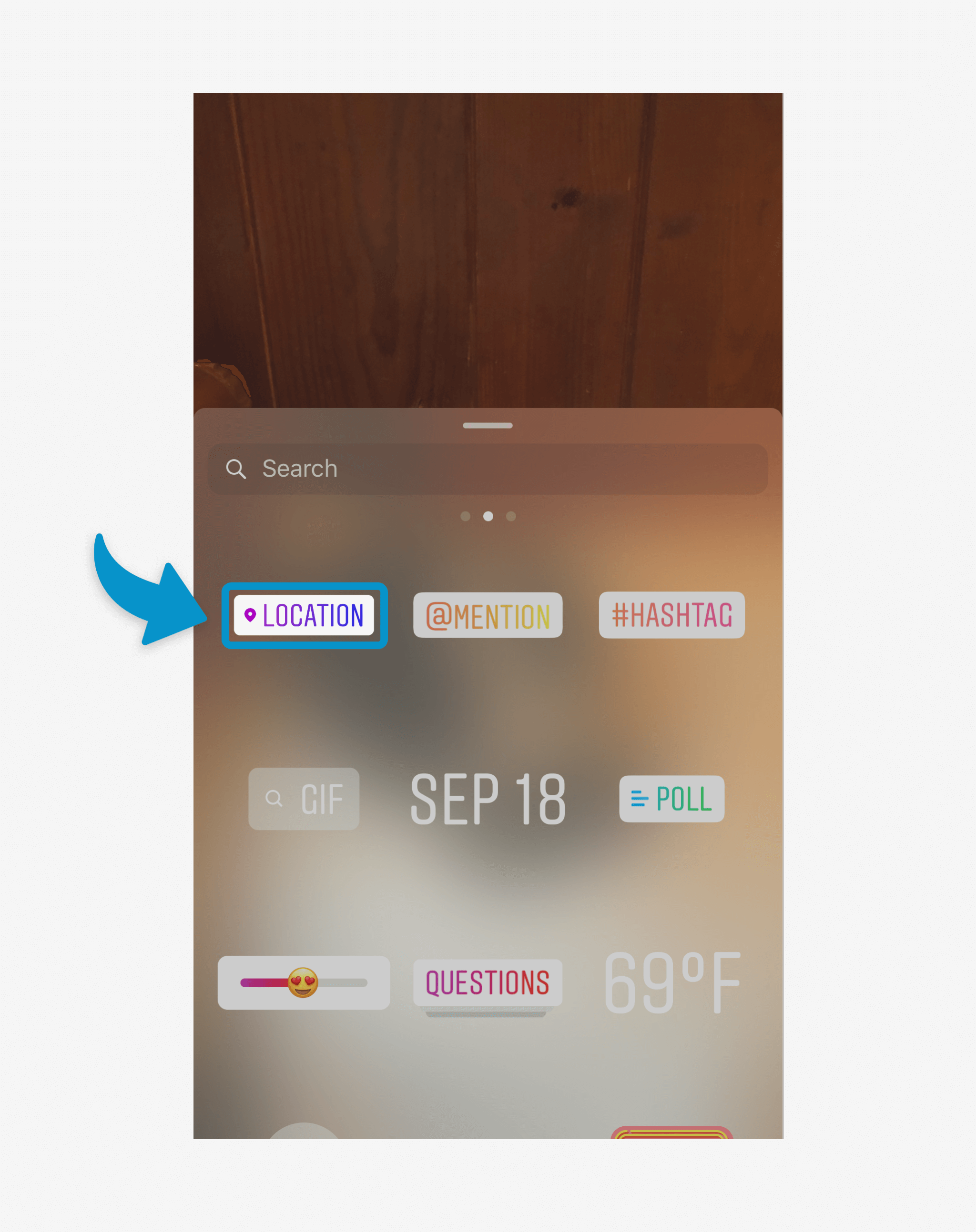 Add a location sticker to Geotag your Instagram Story