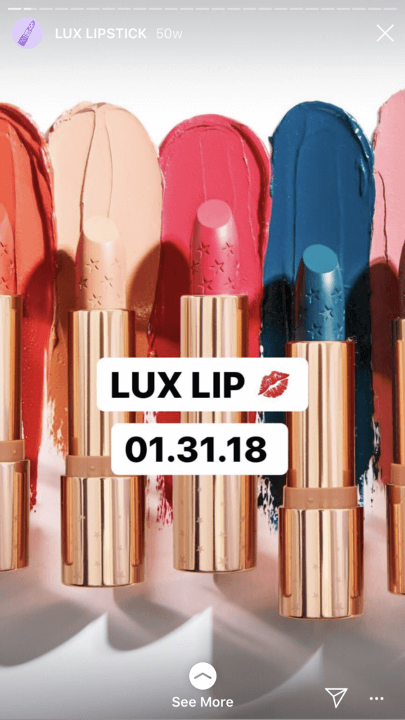 Colourpop Cosmetics announces a new product in their Instagram Stories