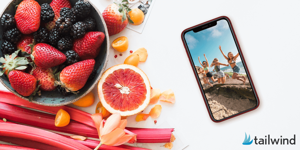 Fruit and iphone on white background header image