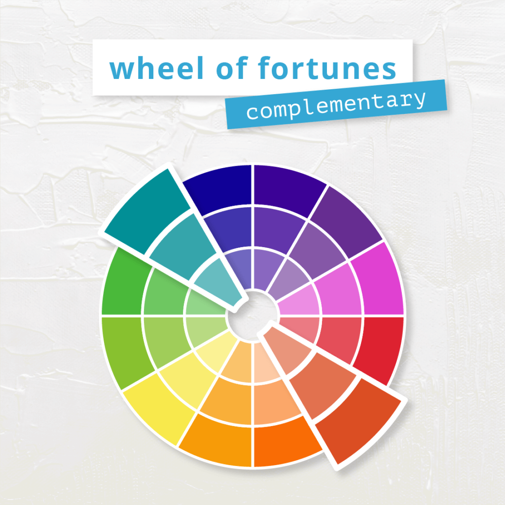 رنگ پالت مکمل اینستا - از دو رنگ متضاد روی چرخ رنگ استفاده کنید
